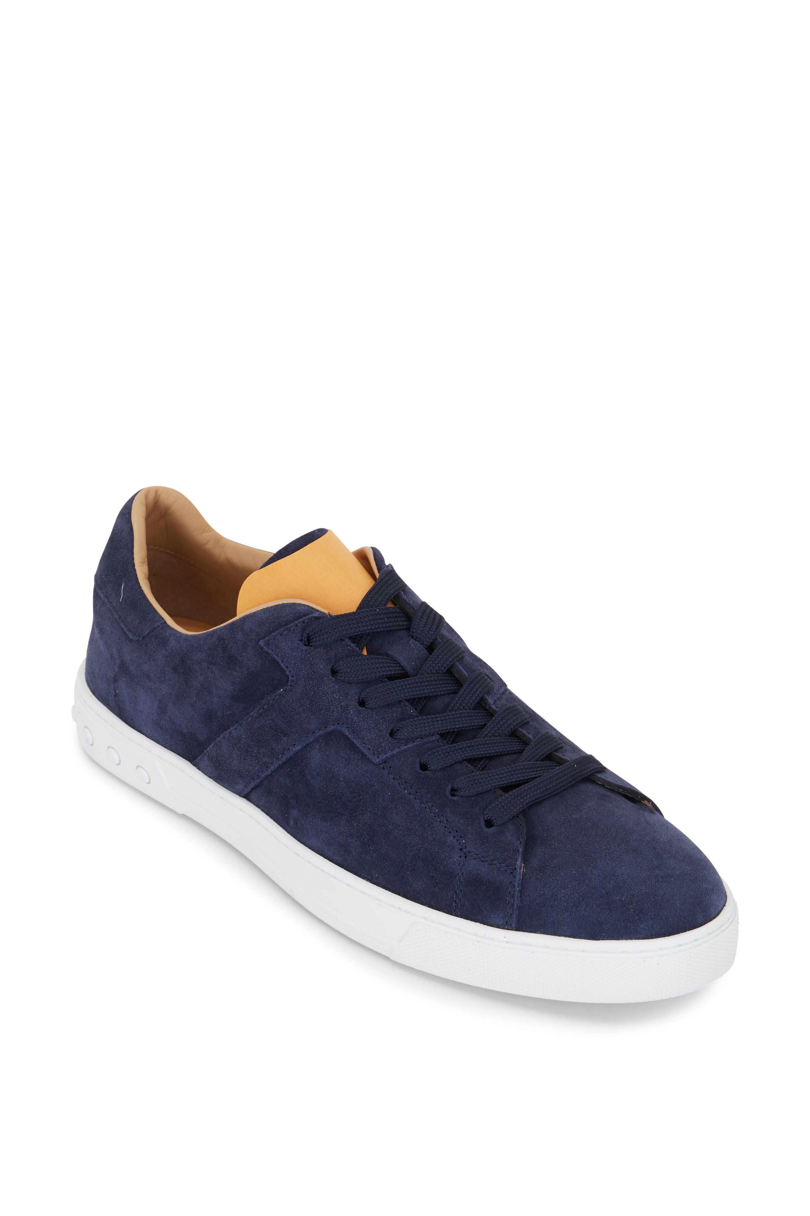 Tod's - Cassetta Navy Suede Sneaker | Mitchell Stores