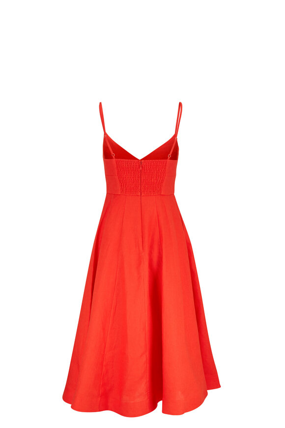 Zimmermann - Wonderland Red Linen Picnic Dress 