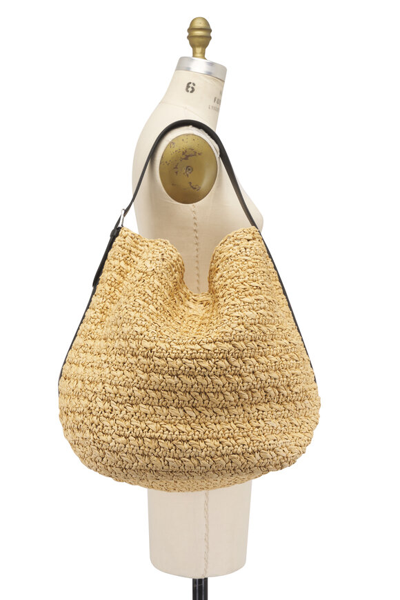 Totême Natural Belted Raffia Tote - view 7