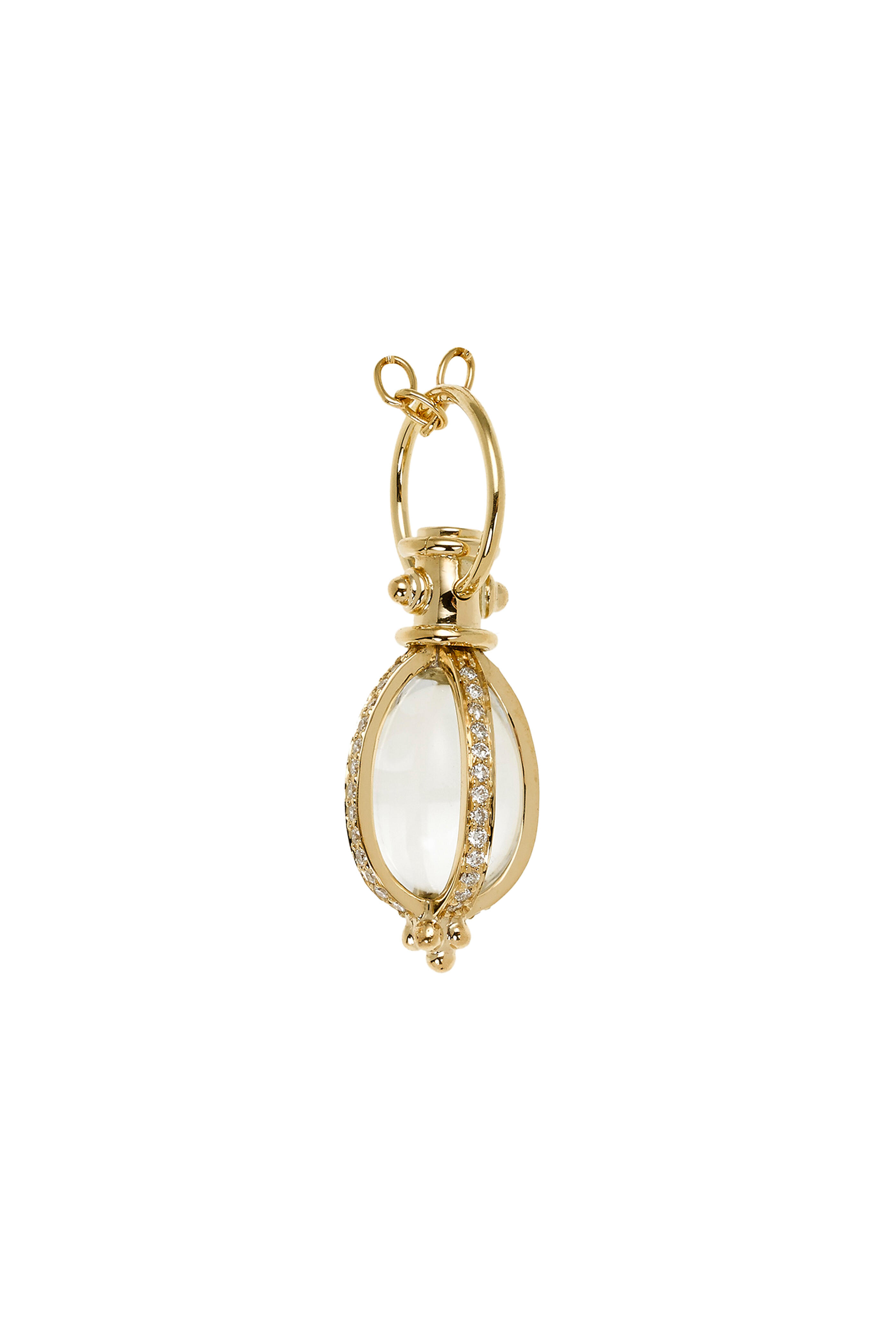 Temple St. Clair - 18K Yellow Gold Crystal & Pavé Diamond Amulet