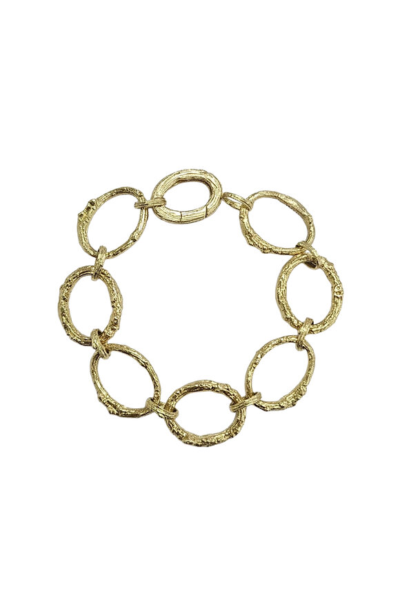 Aaron Henry 19k Yellow Gold Flat Arbor Link Bracelet - view 1