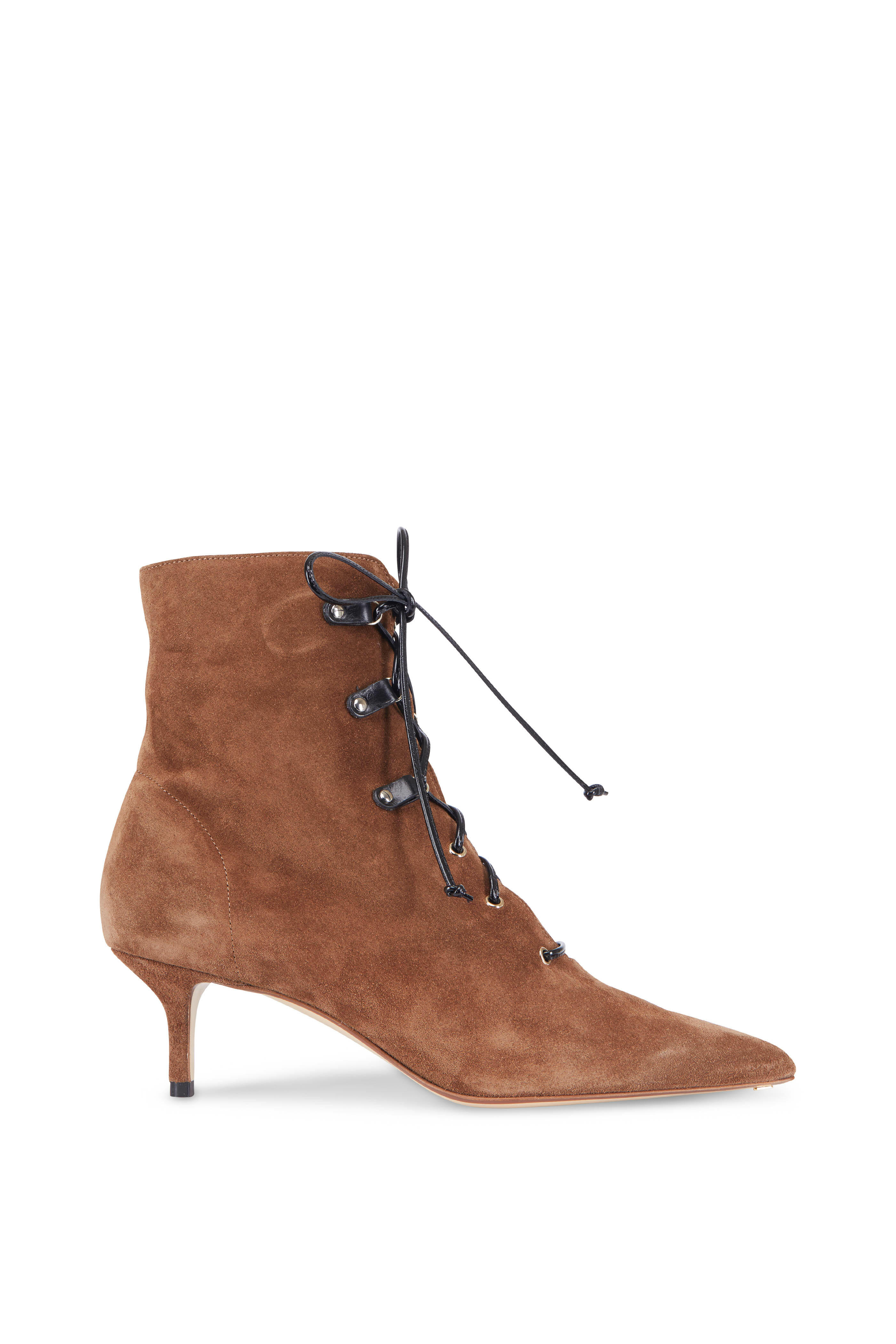 Francesco Russo - Cigar Crust Suede Lace-Up Bootie, 50MM