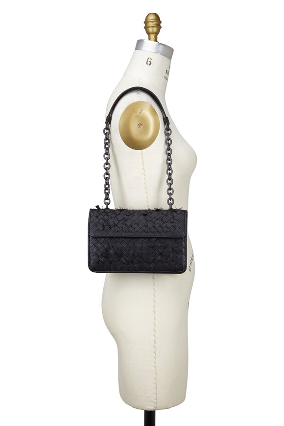 Bottega Veneta - Olimpia Tobu Fringe Black Intrecciato Leather Bag