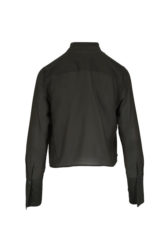 TWP Patti Army Green Ruffle Blouse - view 2