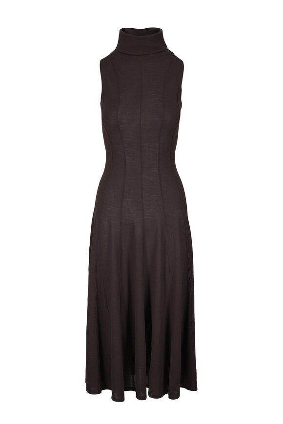 TWP After Dark Brown Wool Sleeveless Dress - view 1