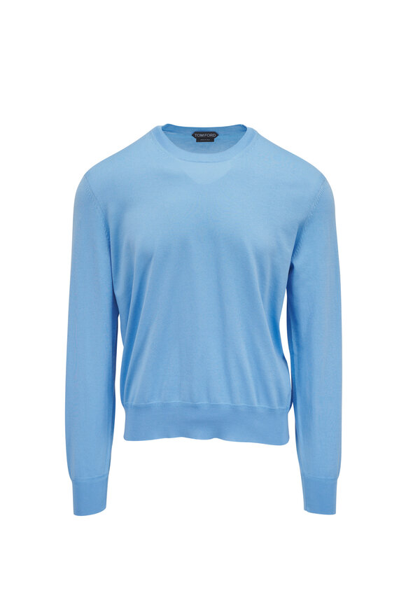 Tom Ford Turquoise Cotton Crewneck Sweater