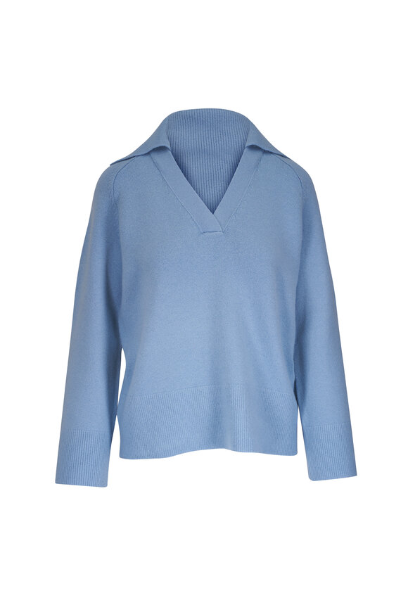 Vince Pacific Oversized Wool & Cashmere Polo Sweater