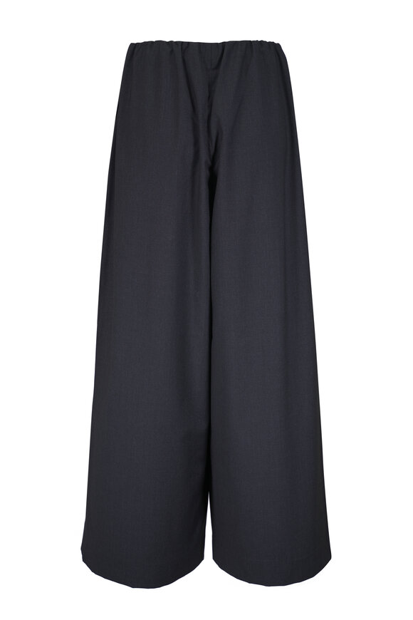 Totême Black Wool Drawstring Dinner Pant - view 4