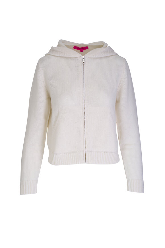 The Elder Statesman Nimbus Chalk Cashmere Hoodie