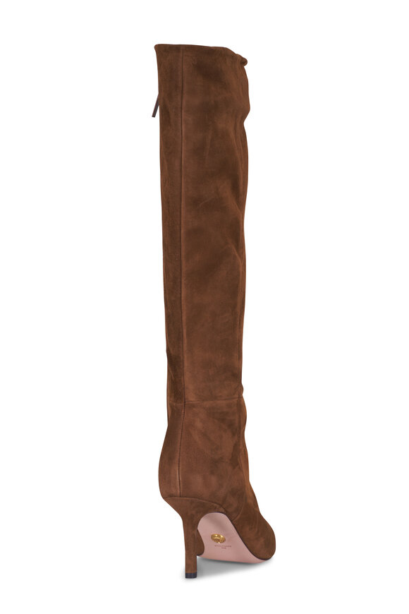 Veronica Beard Lisa Chestnut Suede Tall Boot, 70mm - view 5