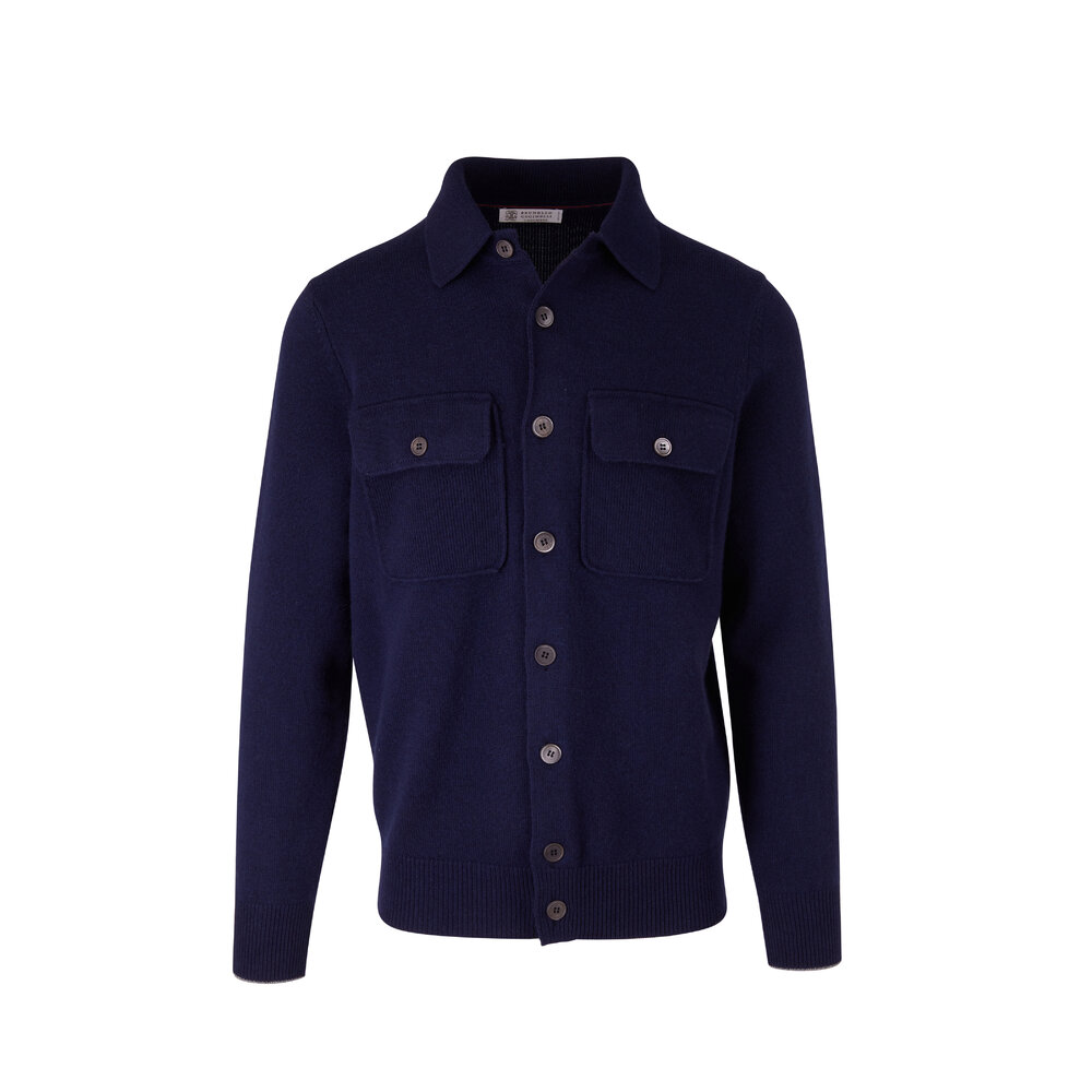 Brunello Cucinelli - Navy Wool, Cashmere & Silk Overshirt