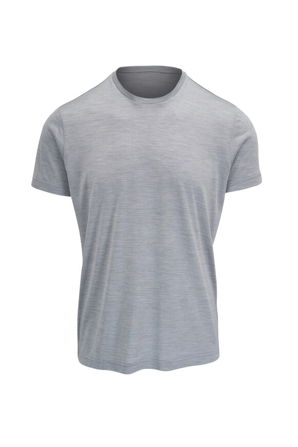 Stefan Brandt - Gray Mélange Silk T-Shirt 
