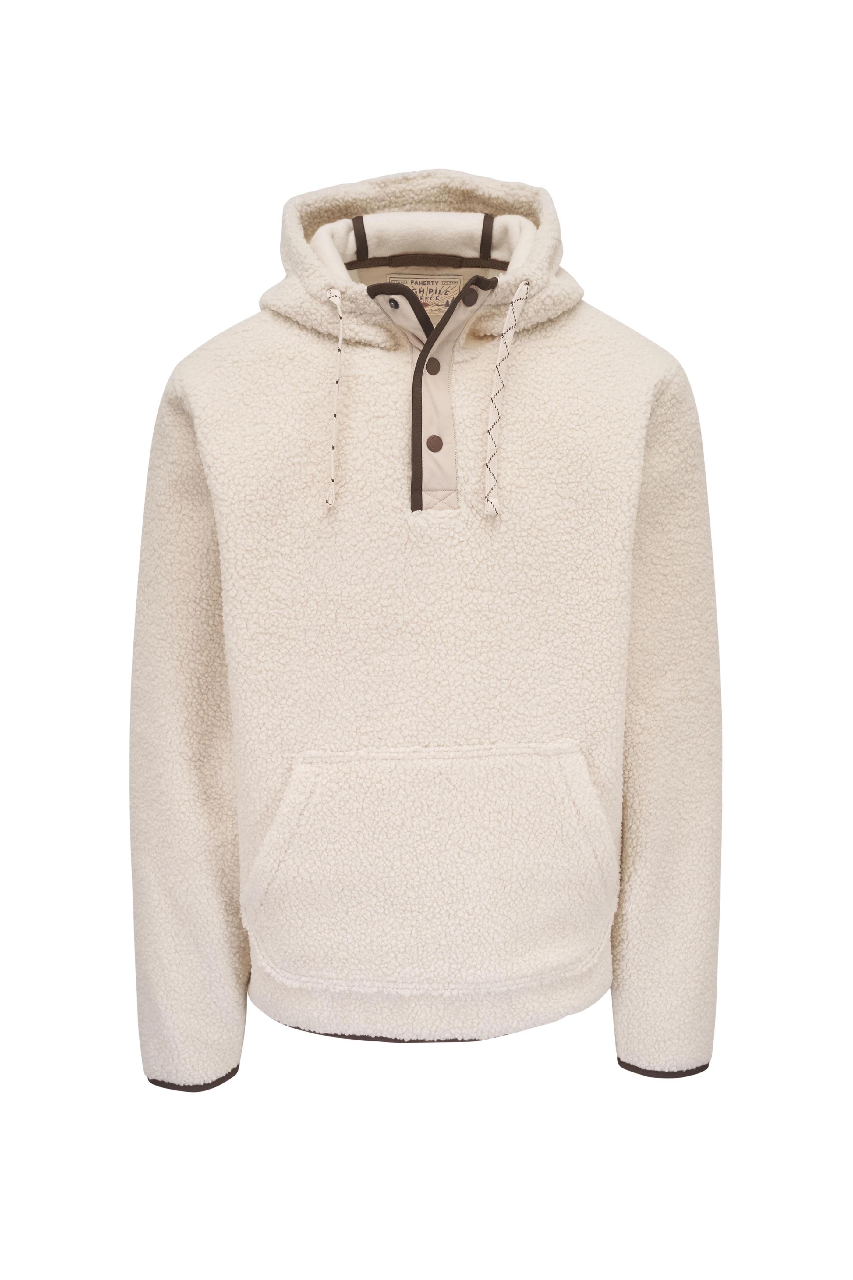 Faherty Brand - Artic Ivory High Pile Fleece Hoodie