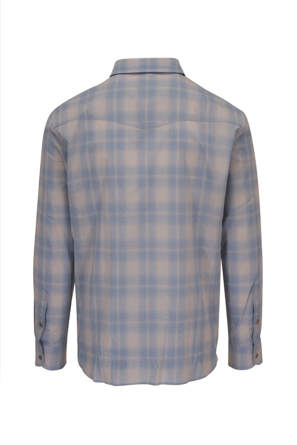 Tom Ford - Blue & White Check Western Shirt