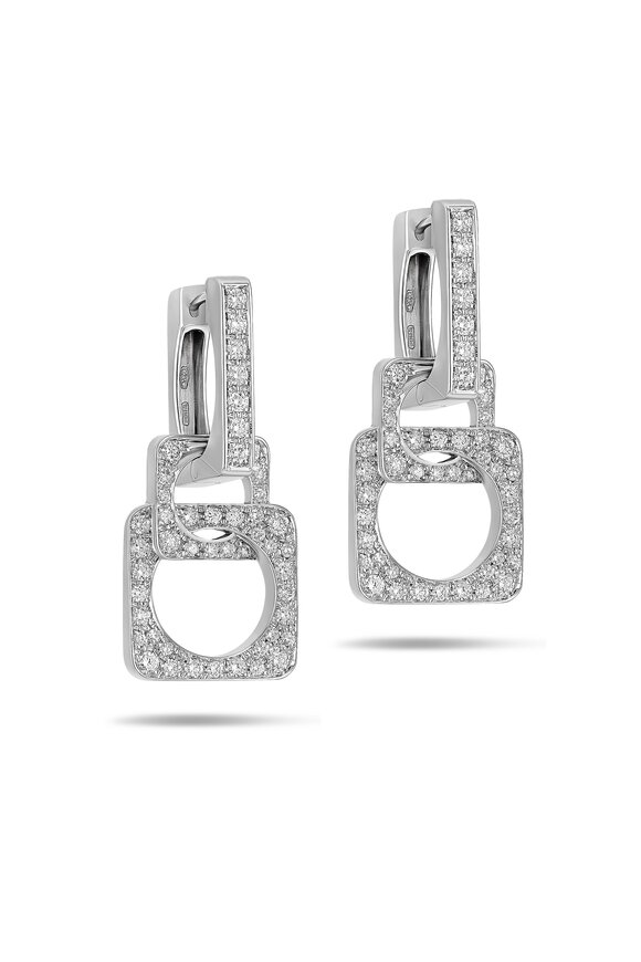 Miseno 18k White Gold Diamond Cortile Earring
