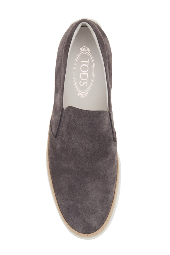 Tod's - Gray Suede Espadrille Loafer