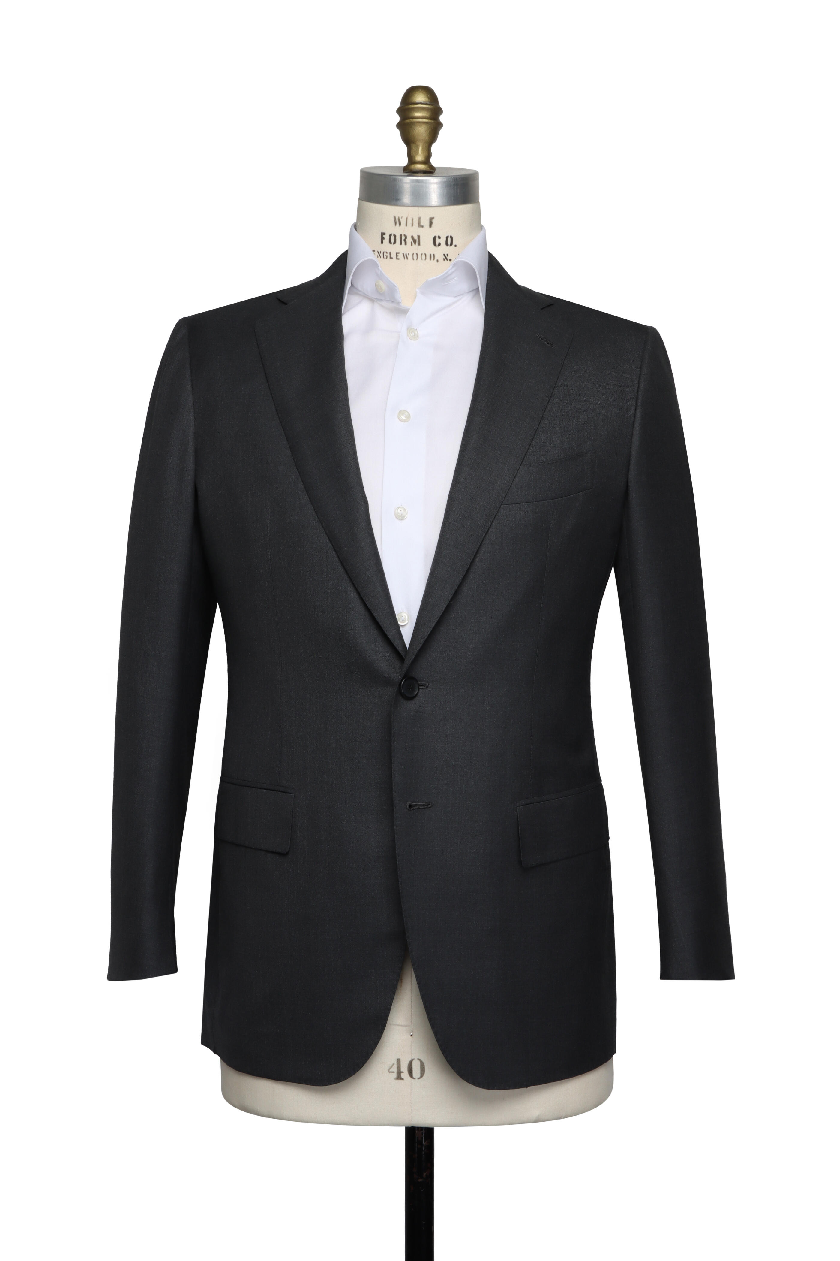 Cesare Attolini - Solid Grey Wool Suit | Mitchell Stores