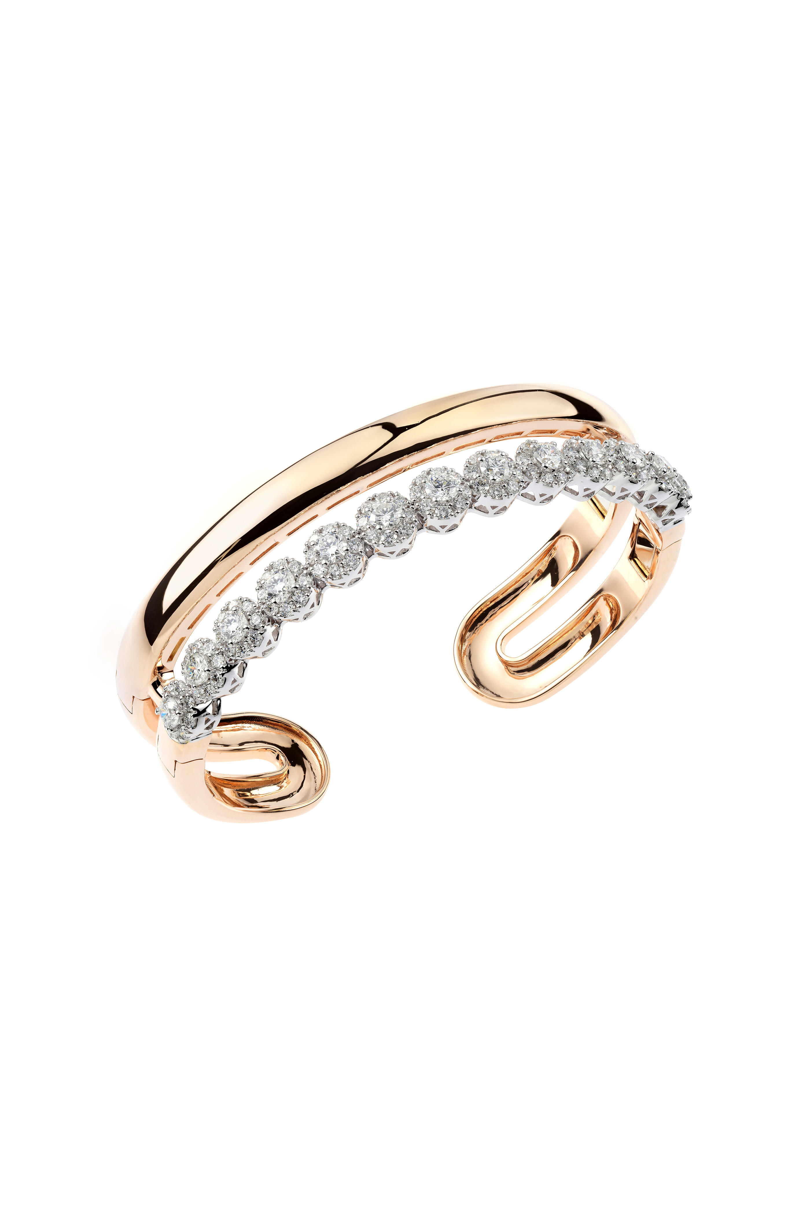 Eva Fehren Yellow Gold Kissing Claw Bangle