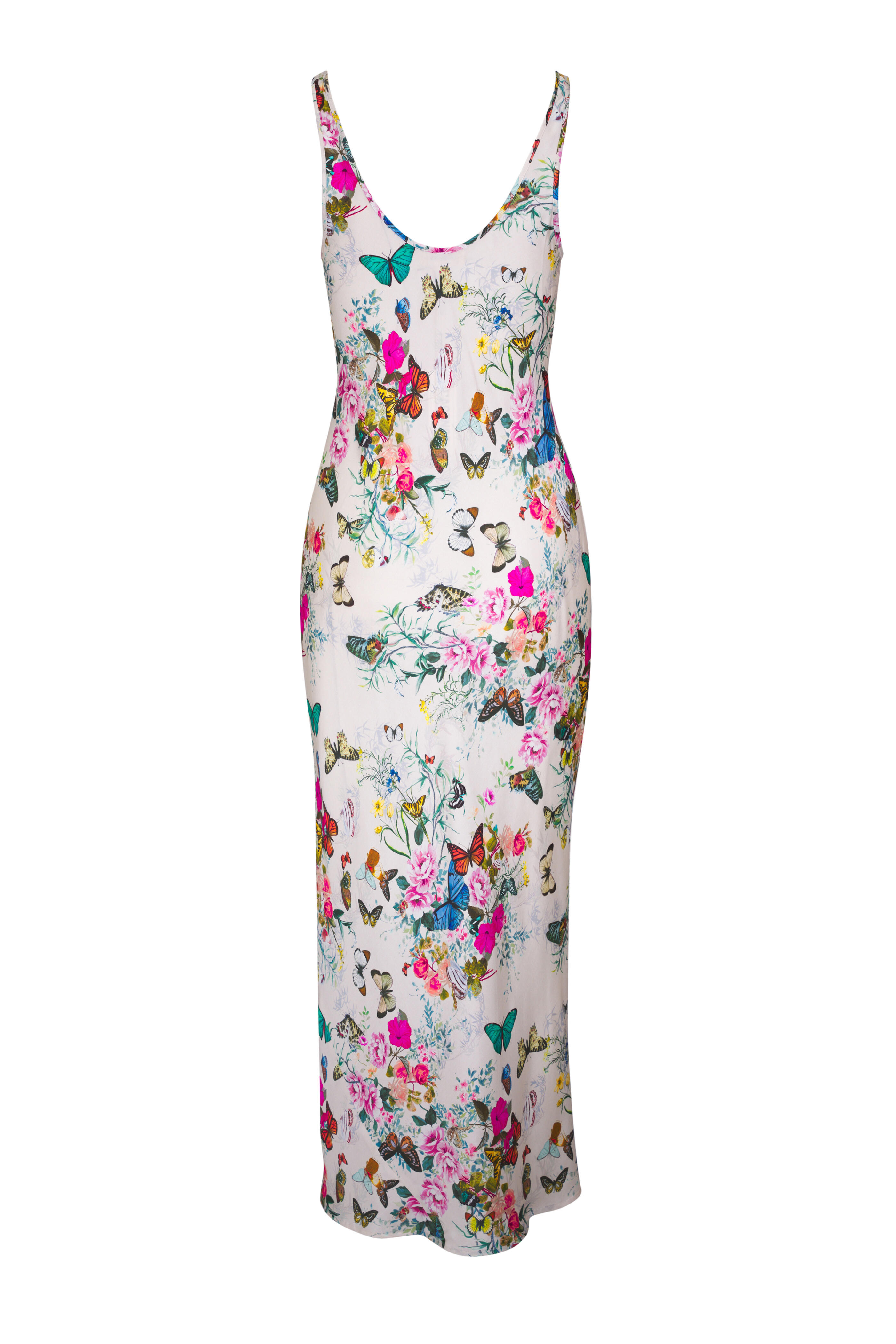 L'Agence - Akiya Vintage White Charonda Butterfly Maxi Dress