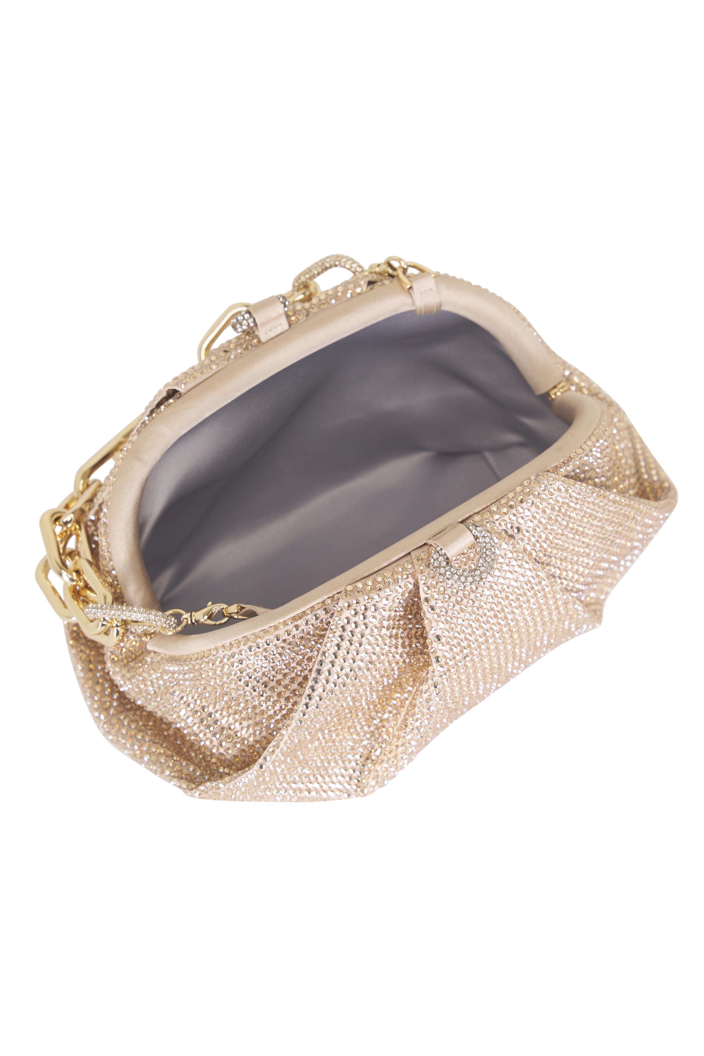 Judith Leiber Couture - Gemma Gold Crystal Top Handle Clutch - view 7