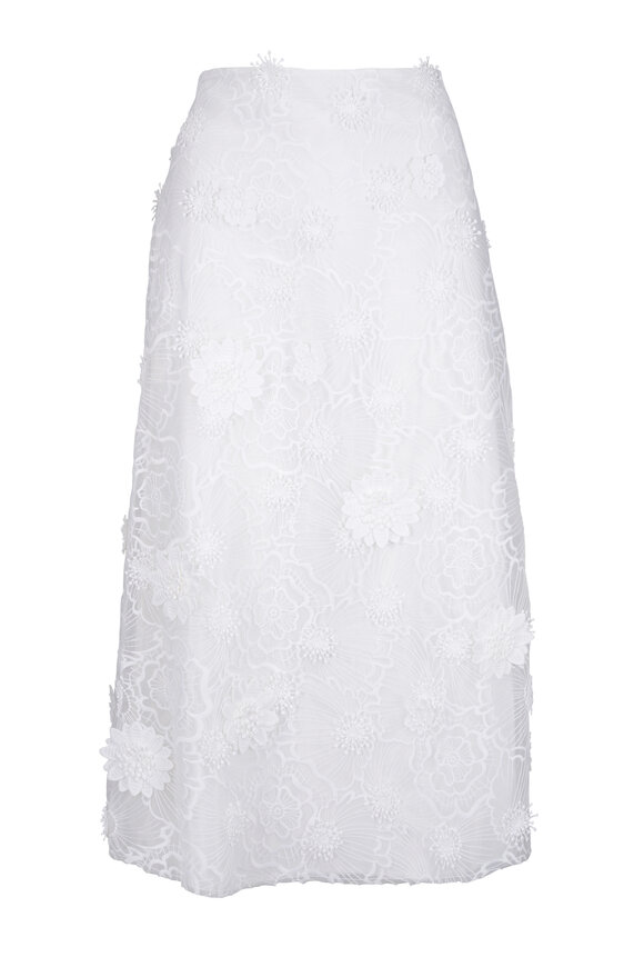 Dorothee Schumacher Sheer Meadow Floral Organza Midi Skirt