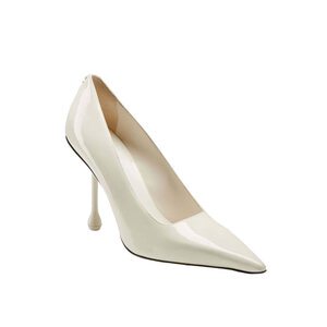 【JIMMYCHOO】 white leather pumps (関税送料込) Jimmy Choo - Ixia Patent Leather Pump in Latte | Mitchell Stores