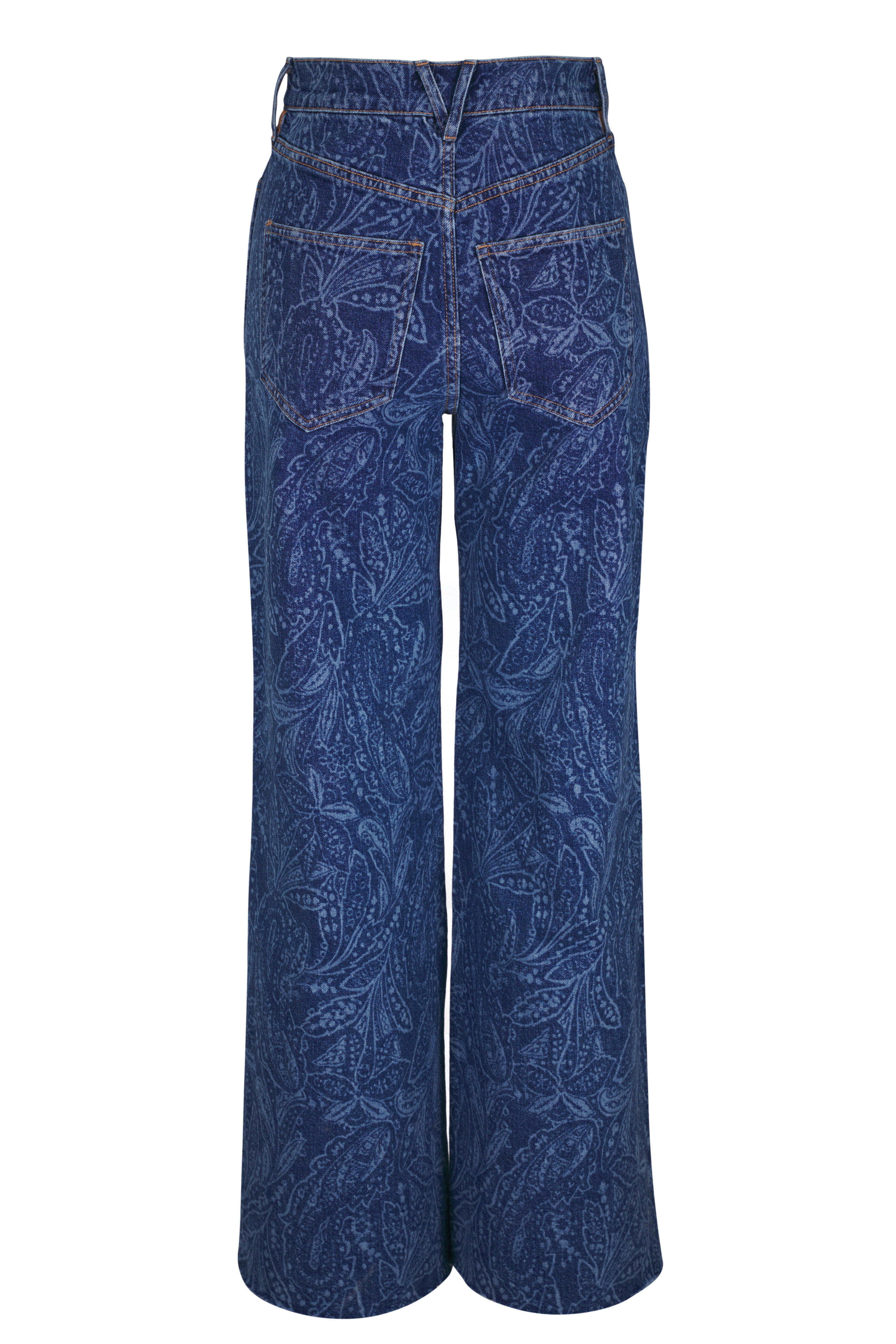 Veronica Beard - Taylor Atlantic Paisley High Rise Wide Leg Jean