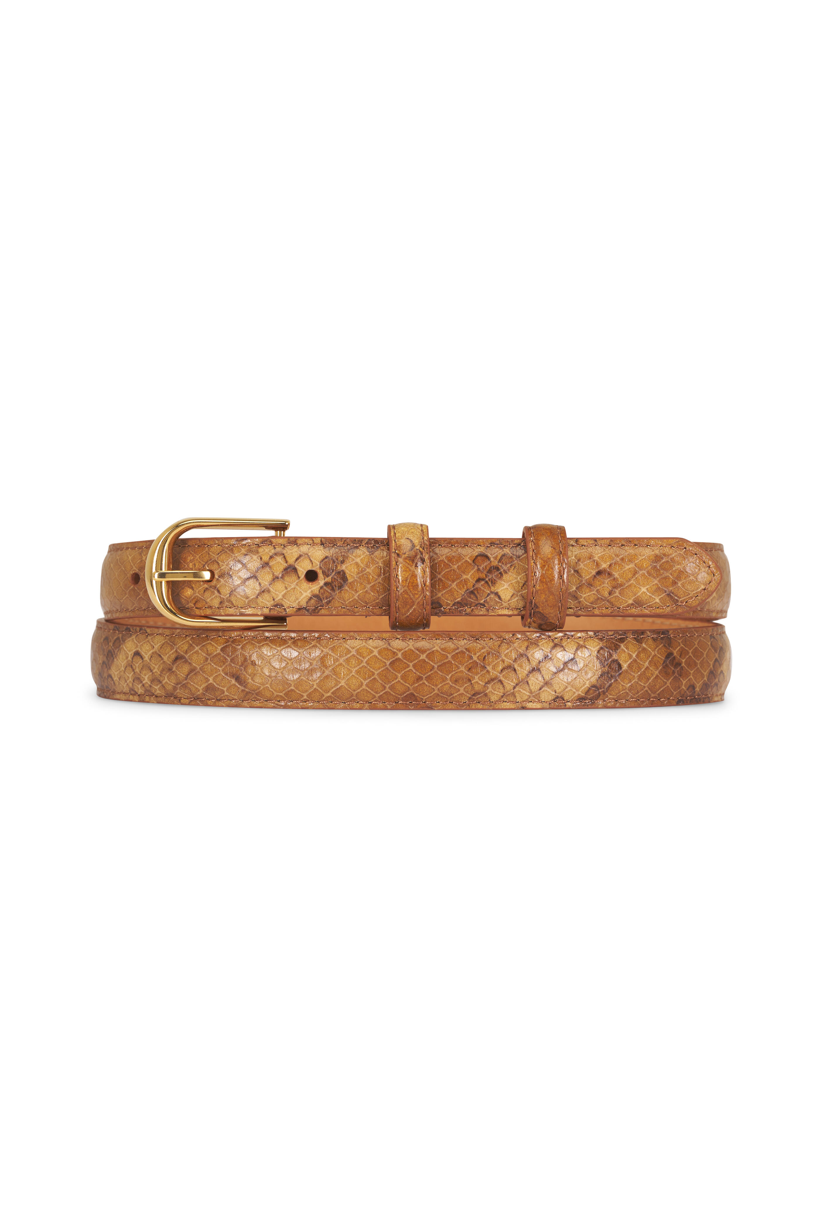 Nili Lotan - Jane Camel Embossed Leather Belt - view 1