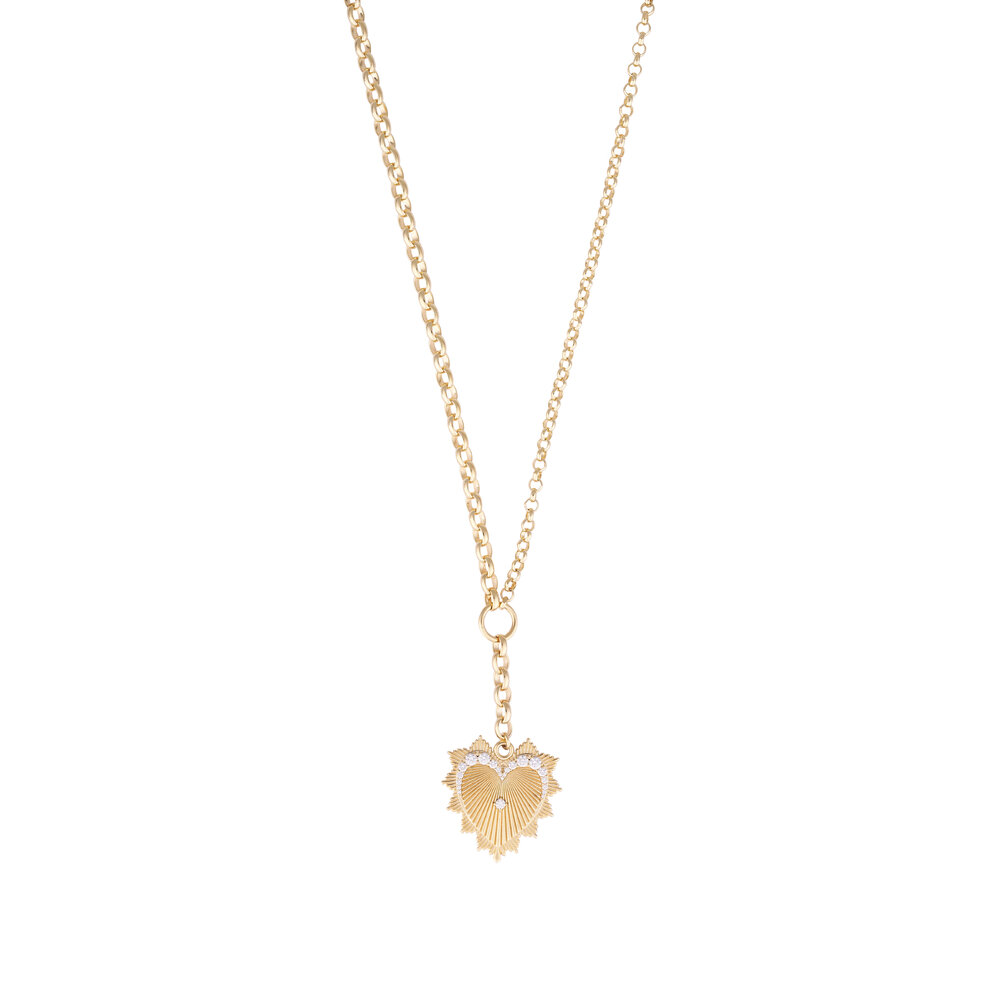 重盛さとみ【NOT NATURAL NN Logo Micro Heart-Shaped Gem End – NeoMetal Inc