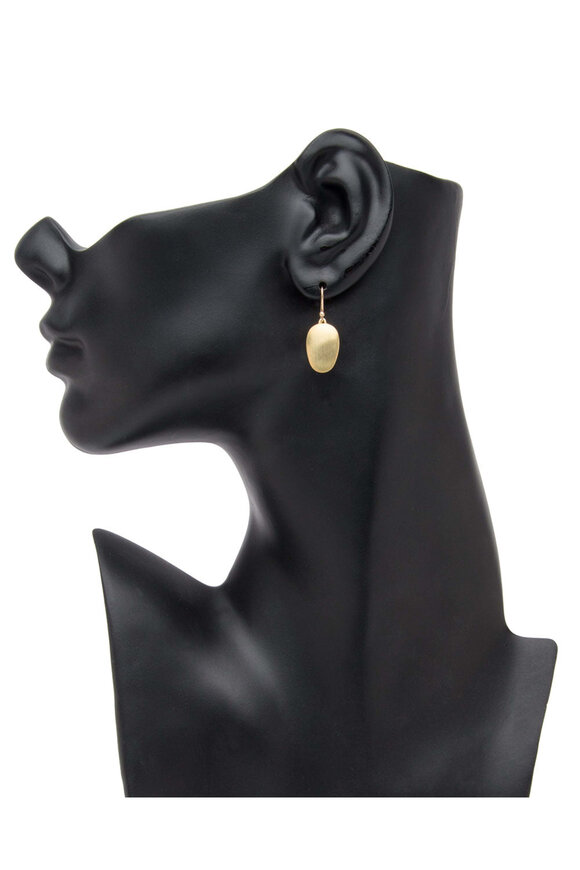 Ted Muehling Green Gold Small Chip Earrings - view 2