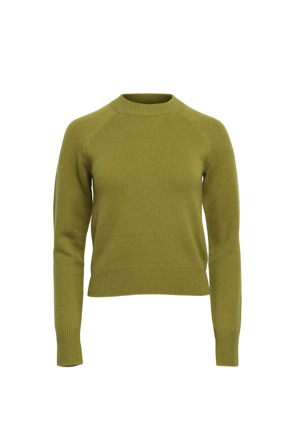 The Elder Statesman - Nora Wasabi Greeen Cotton Sweater