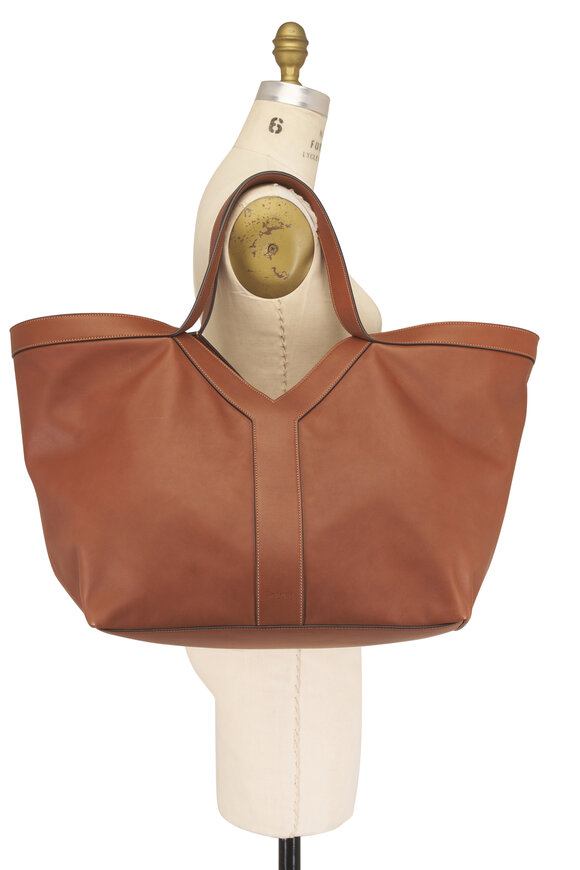 Saint Laurent Y Brick Grain Leather Tote - view 7