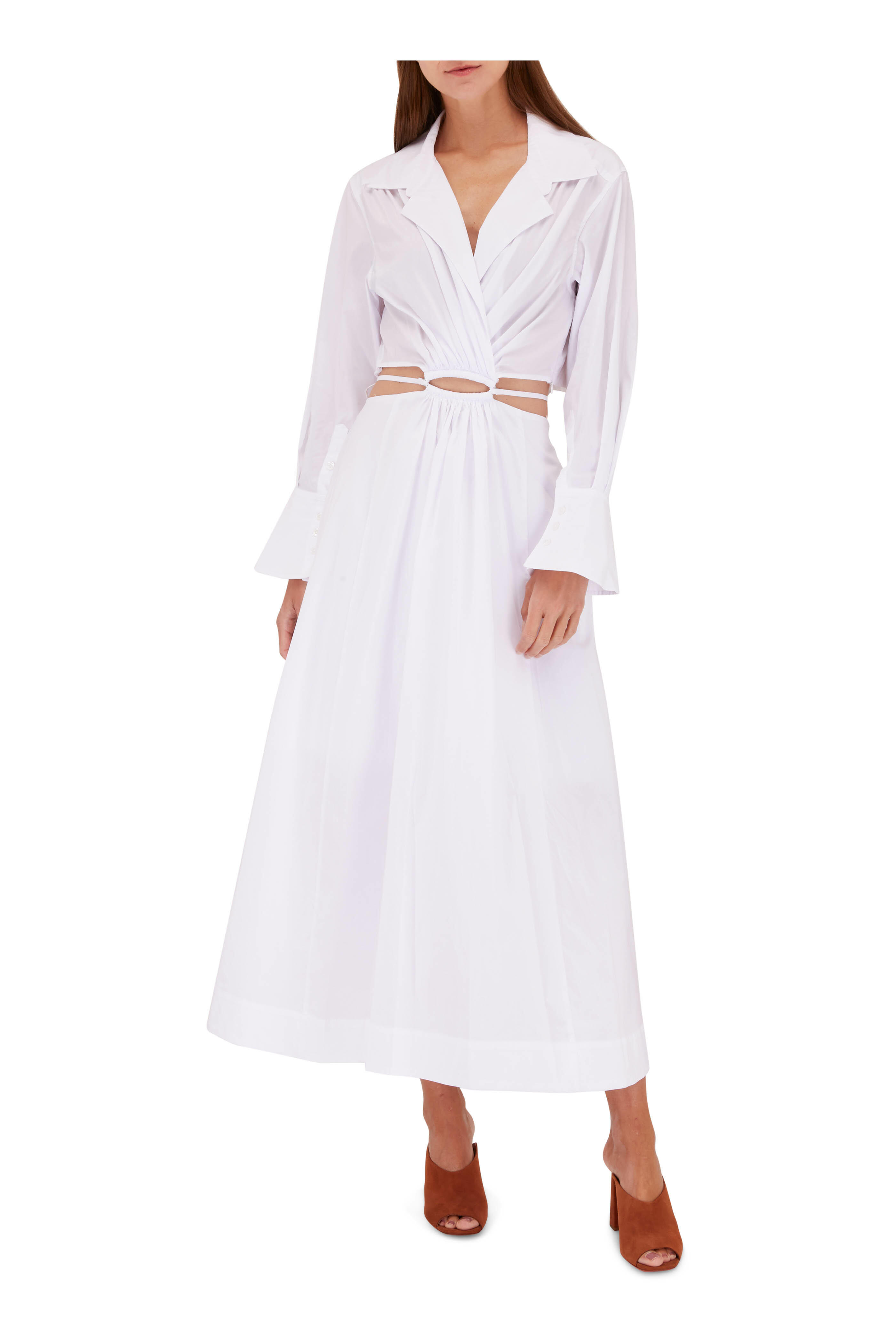 Simkhai - Signature Alex White Shirt Maxi Dress