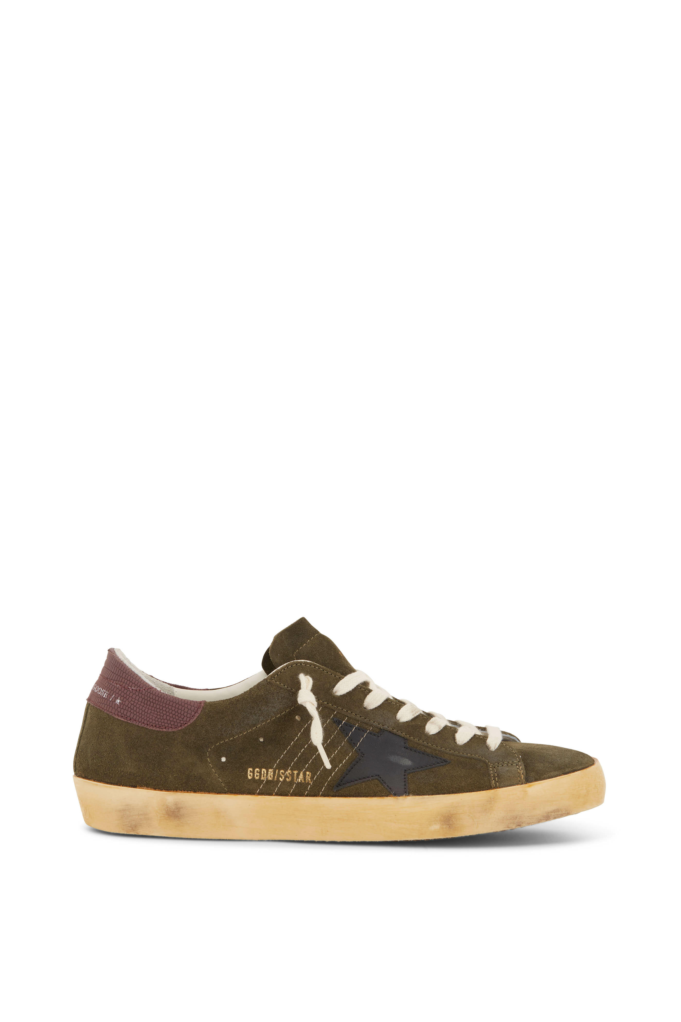 Golden Goose - Super-Star Olive Green Suede Low Top Sneaker