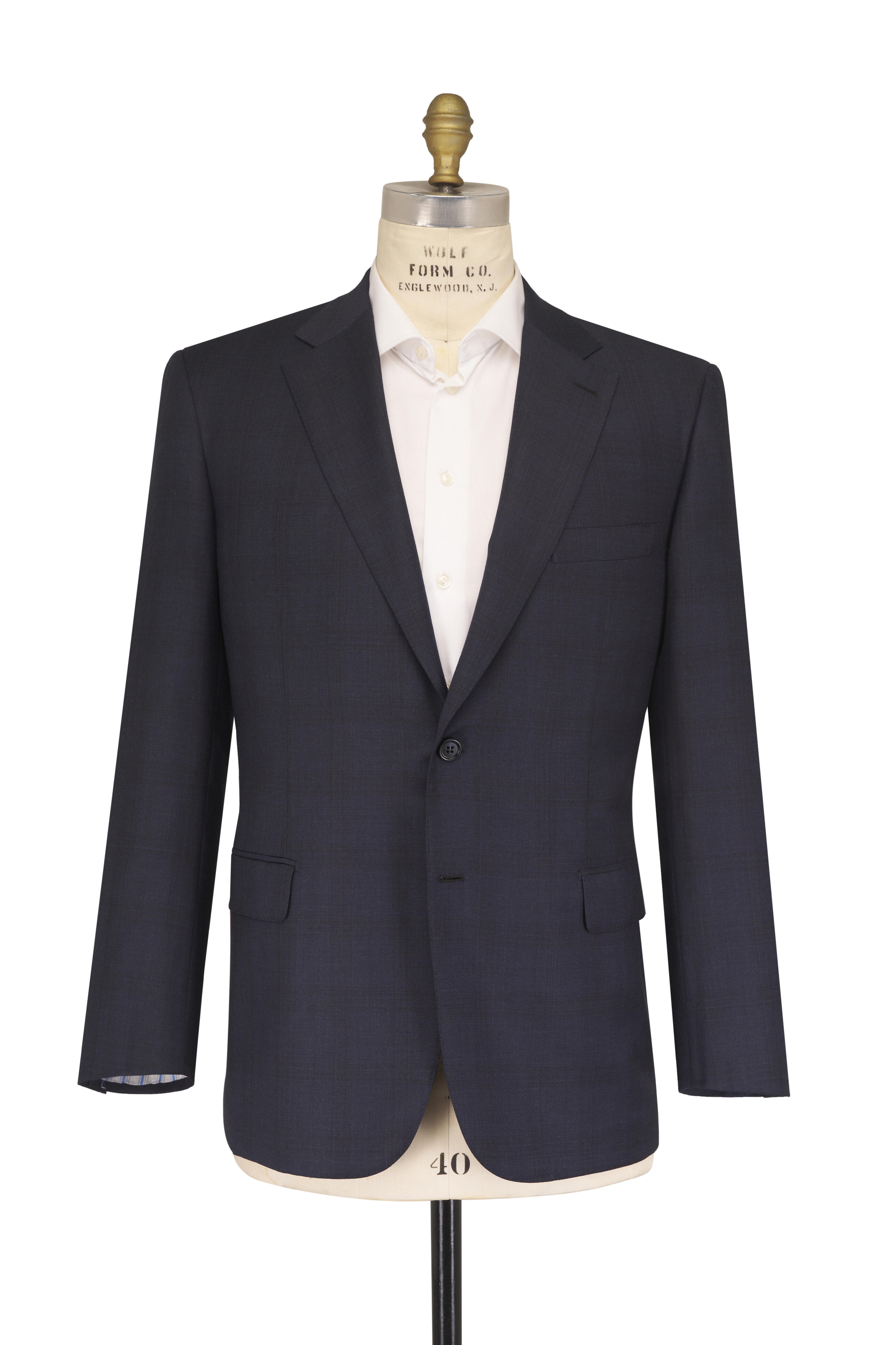 Brioni - Navy Blue 150's Check Wool Suit - view 2