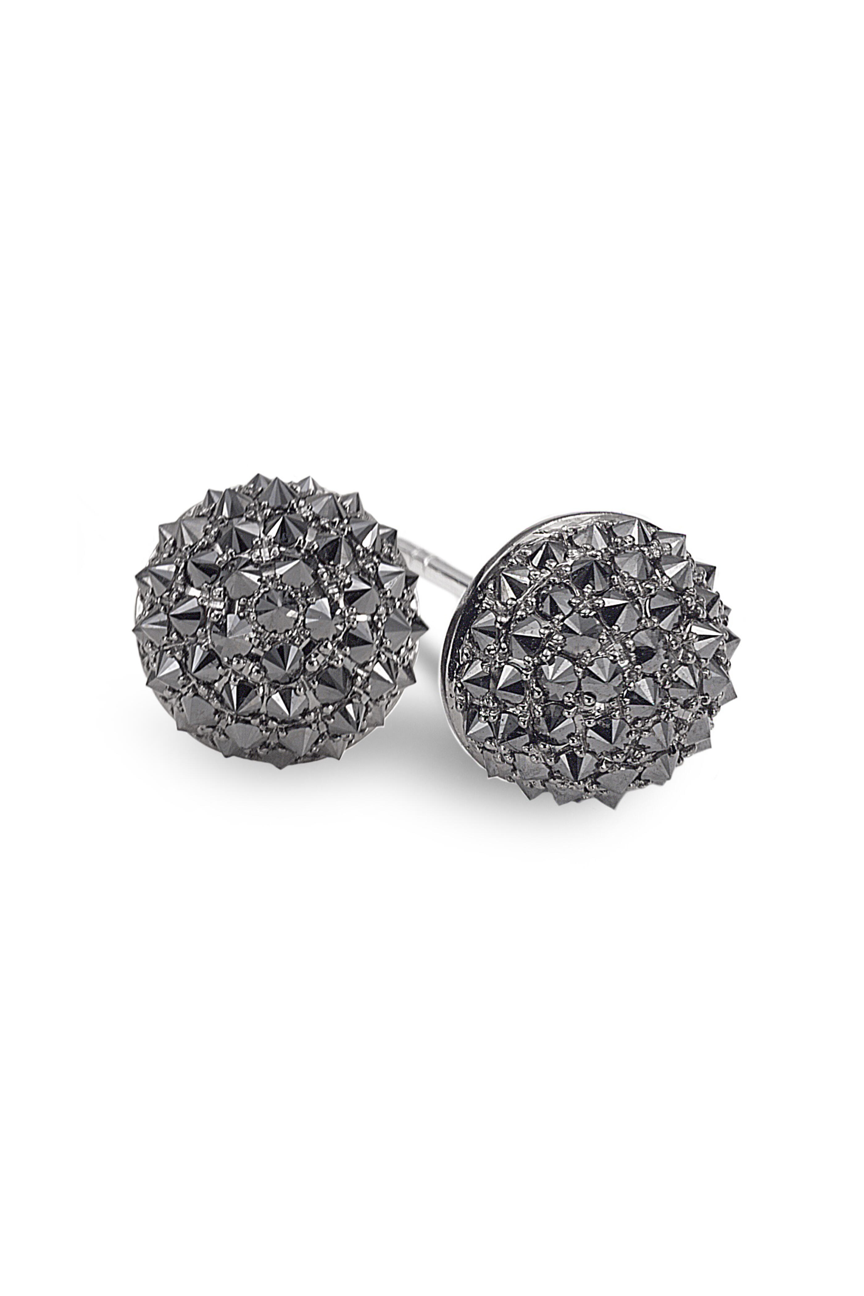 Nam Cho - 18k White Gold Black Diamond Spike Earrings