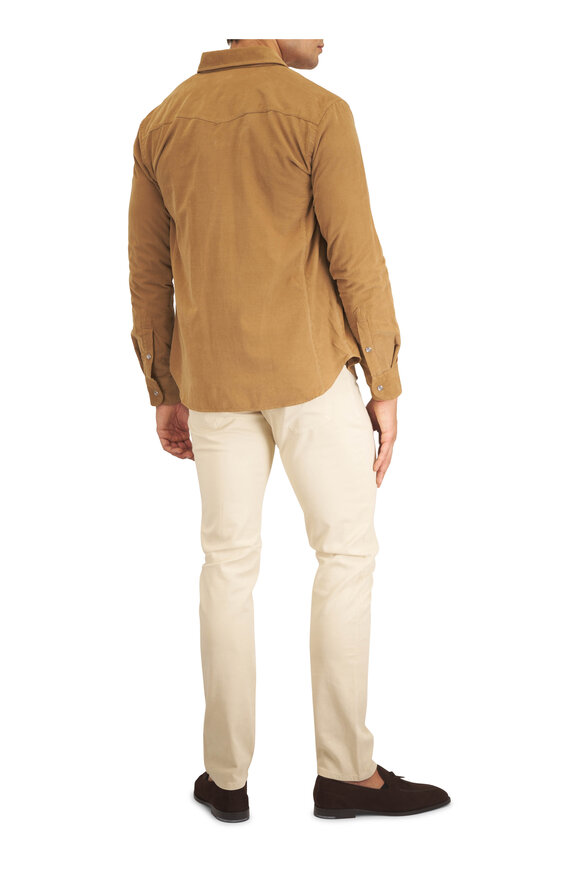 Tom Ford Sand Baby Corduroy Western Shirt - view 4