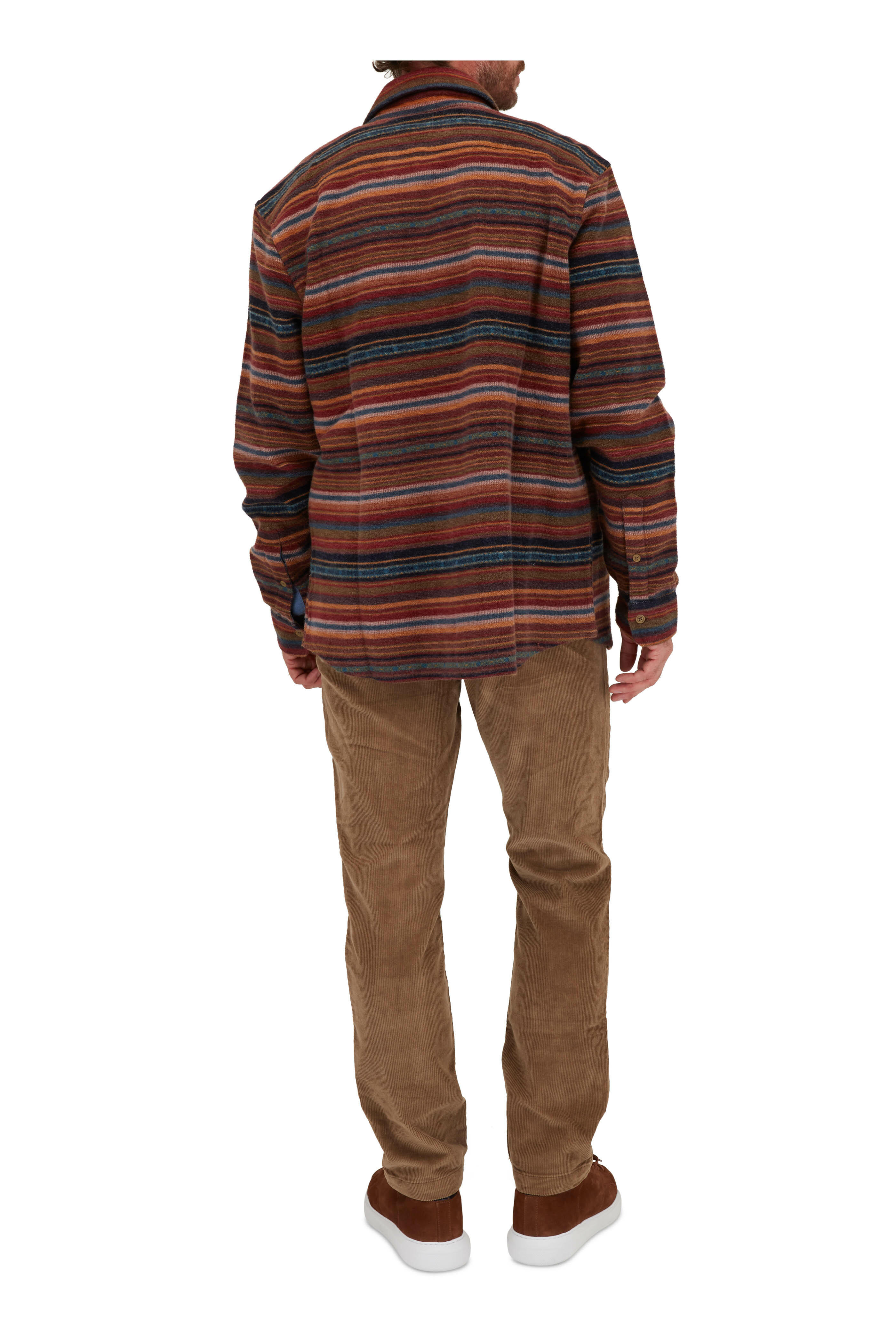 Faherty Brand - Rust Stripe Juneau Overshirt