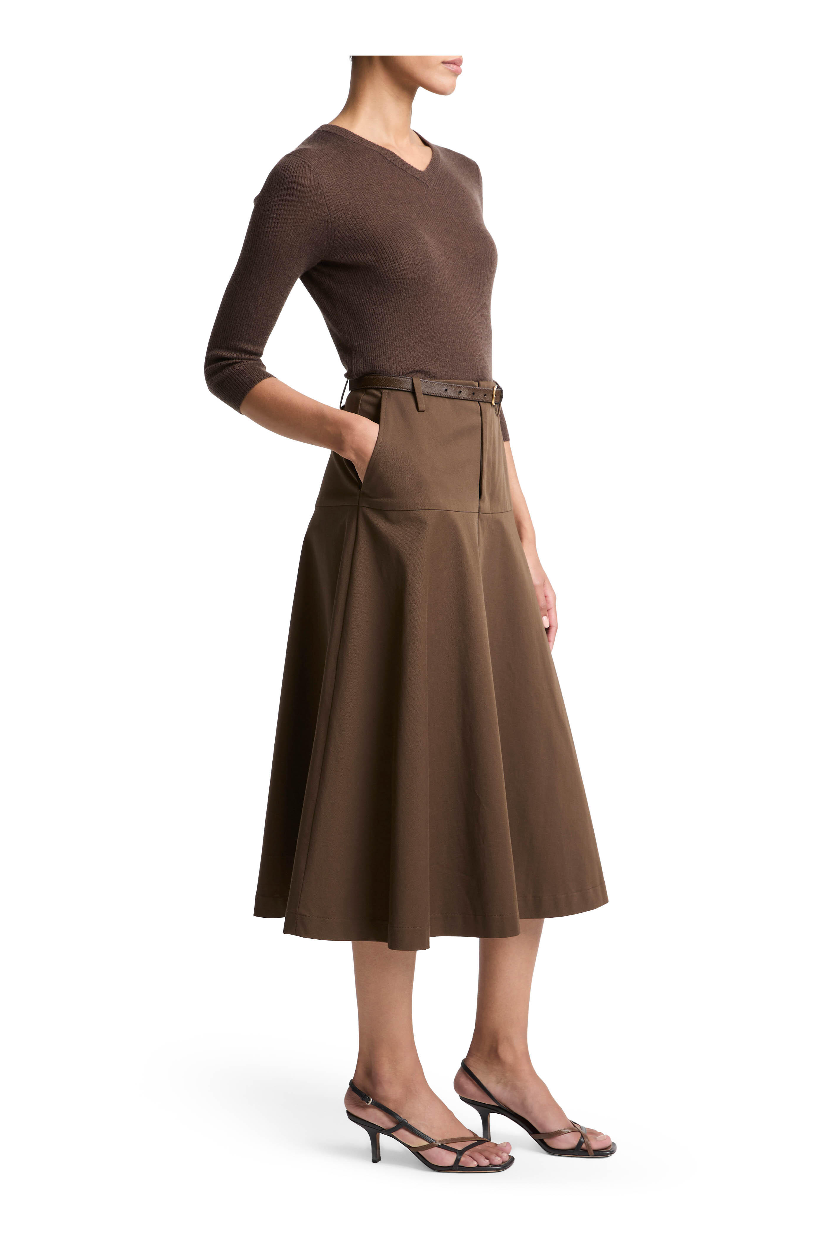 Vince - Willow Stretch Cotton Utility Skirt