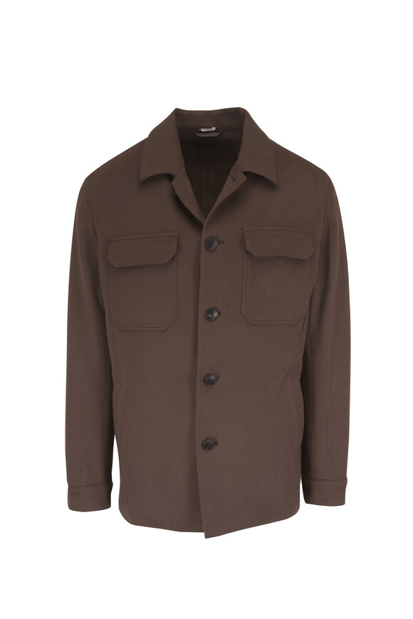Atelier Munro Brown Wool Overshirt - view 1