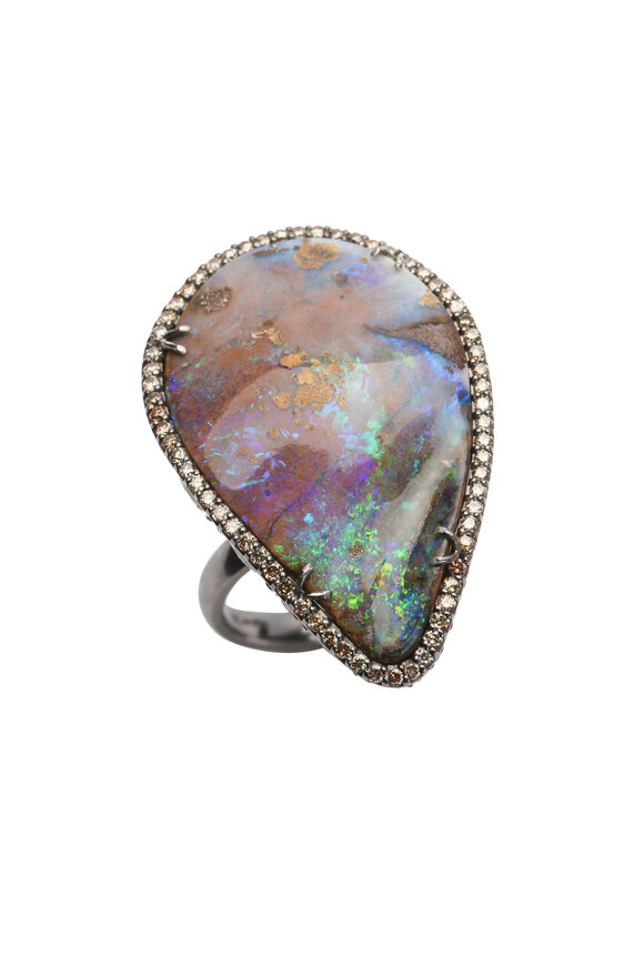 Kimberly McDonald - Boulder Opal & Diamond Ring