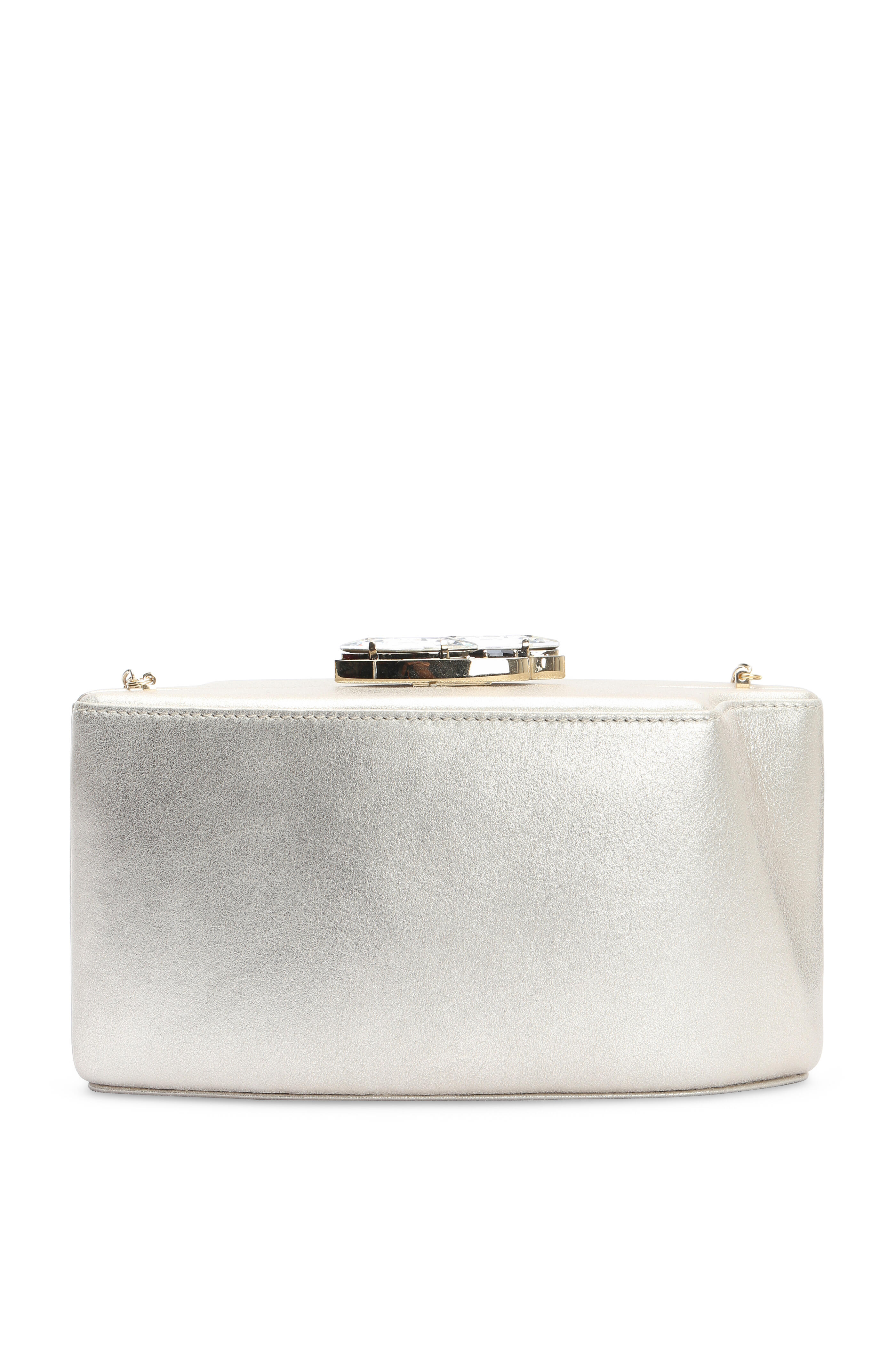 Rodo Firenze - Gold Metallic Burma Trapezoid Chain Clutch