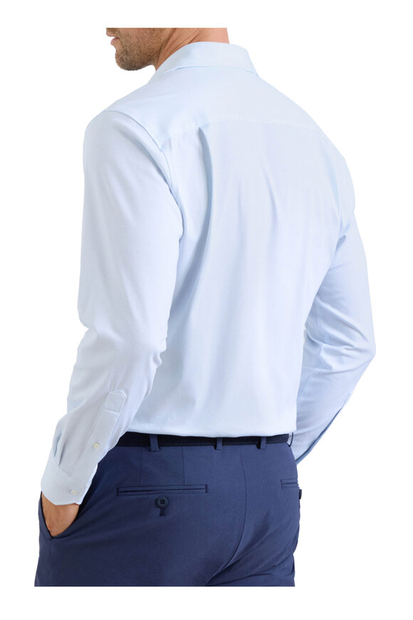 Peter Millar Excursionist Flex Blue Frost Check Sport Shirt - view 4