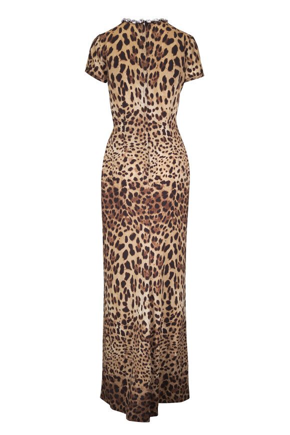Dolce & Gabbana Leopard Print Charmeuse Dress - view 3