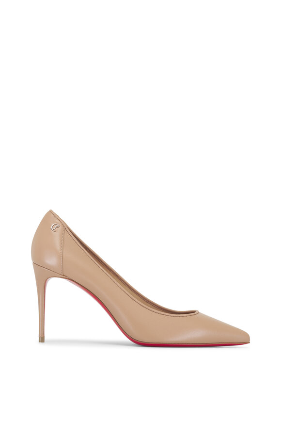 Christian Louboutin - Sporty Kate Blush Leather Pump, 85mm