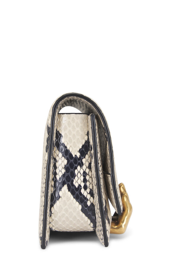 Khaite Embossed Leather Hand Clutch - view 4