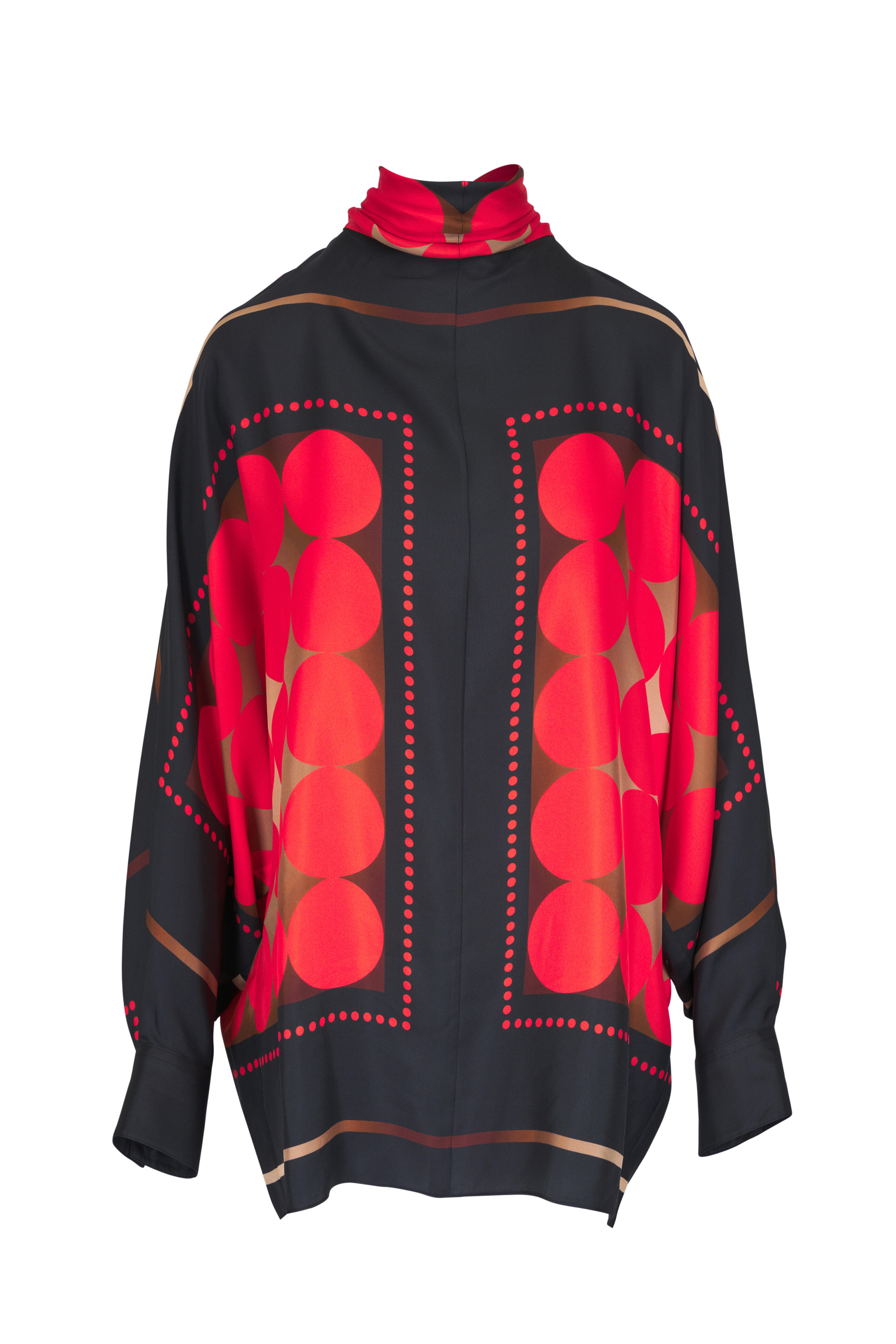 Khaite - Bex Orange Multi Silk Top