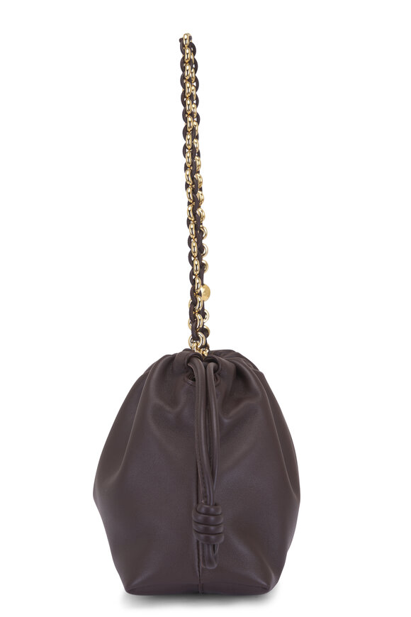Loewe Medium Flamenco Dark Brownie Leather Clutch - view 6