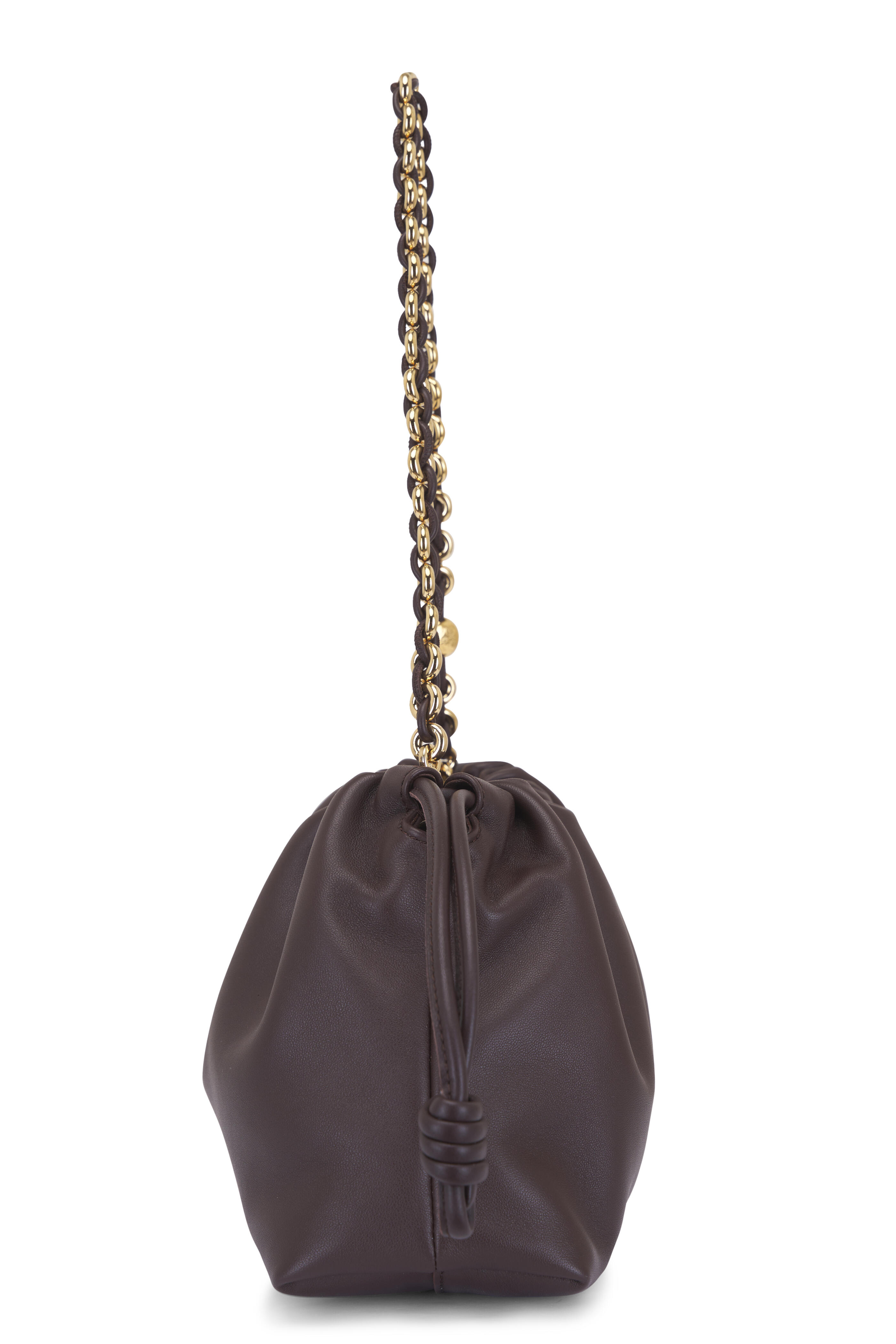 ショルダーバッグ・ポシェット LOEWE FLAMENCO PURSE MEDIUM BAG IN DARK BROWNIE Loewe - Medium Flamenco Dark Brownie Leather Clutch