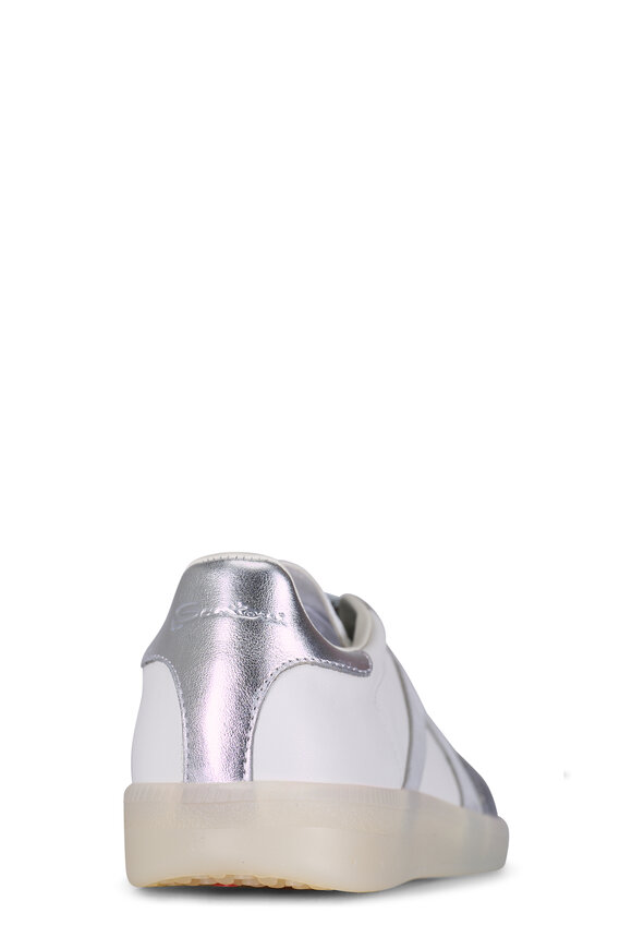 Santoni Olympic Gray & Silver Sneaker - view 3